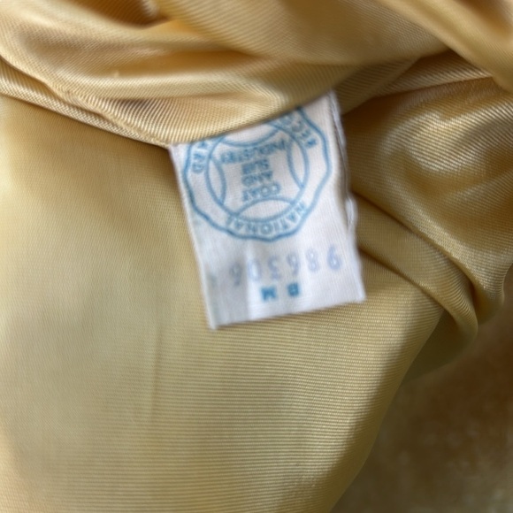 Vintage Butter Yellow Wool Trench Coat Riviera  Loomed by Einiger for Betty Rose - Picture 6 of 8